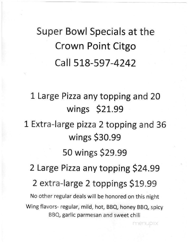 Crown Point Citgo Mart & Cafe - Crown Point, NY menu_pic