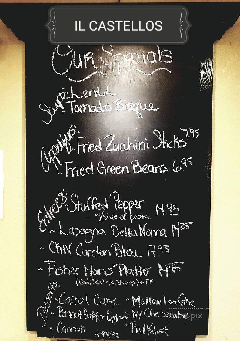 Il Castello - Barryville, NY menu_pic