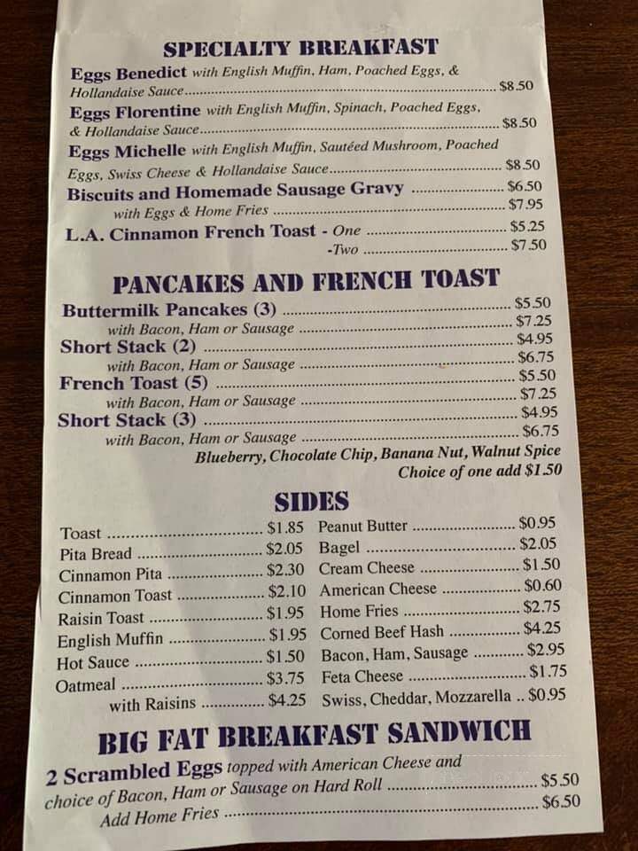 Lakeville Family Restaurant - Lakeville, NY menu_pic