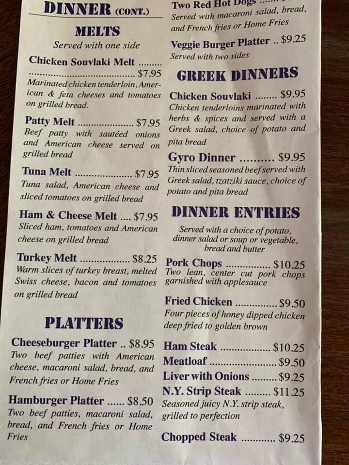 Lakeville Family Restaurant - Lakeville, NY menu_pic