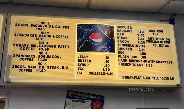 Kenney's - Buena Vista, VA menu_pic