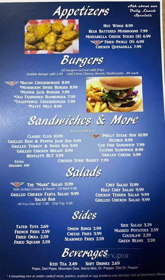 Bentley's Cafe & Gift Shop - Greers Ferry, AR menu_pic