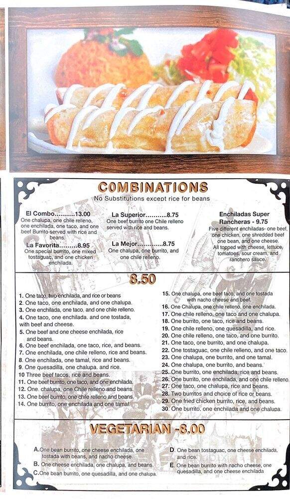 Puerto Nuevo Mexican and Seafood Restaurant - Roan Mountain, TN menu_pic