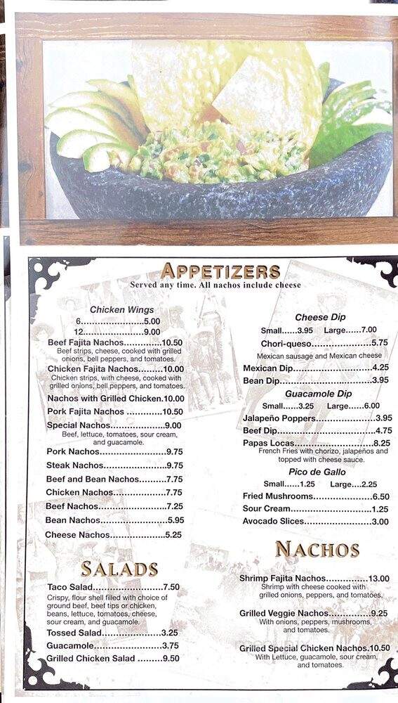 Puerto Nuevo Mexican and Seafood Restaurant - Roan Mountain, TN menu_pic
