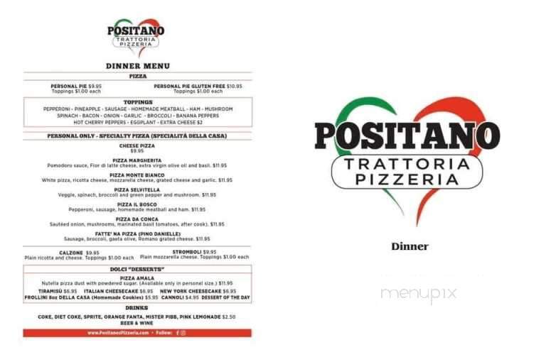 Positano Trattoria Pizzeria - DeLand, FL menu_pic