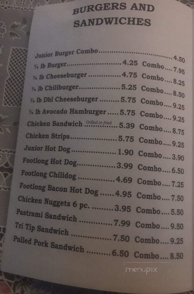 Rick's Trio - Exeter, CA menu_pic