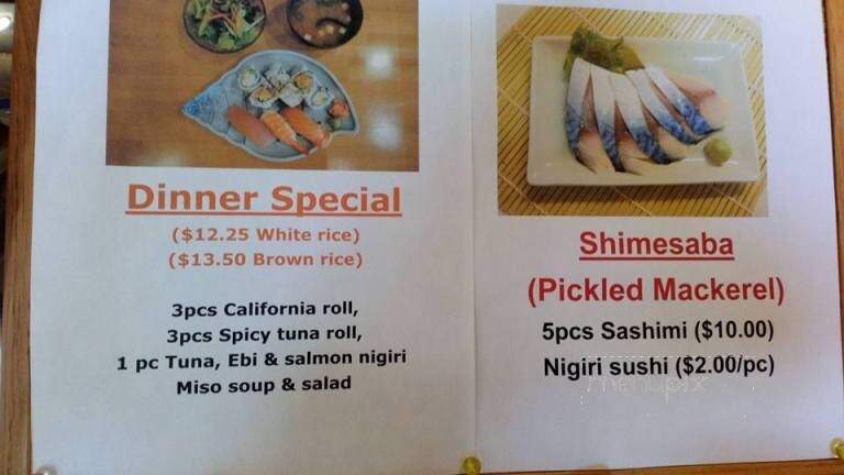Village Sushi Bar - Richmond, BC menu_pic