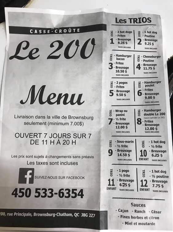 Casse-Croute Le 200 - Brownsburg-Chatham, QC