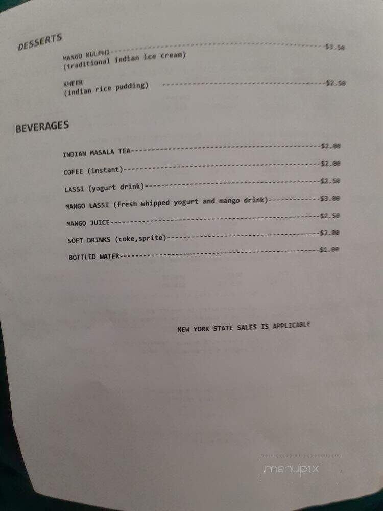 Currys Of India - Binghamton, NY menu_pic
