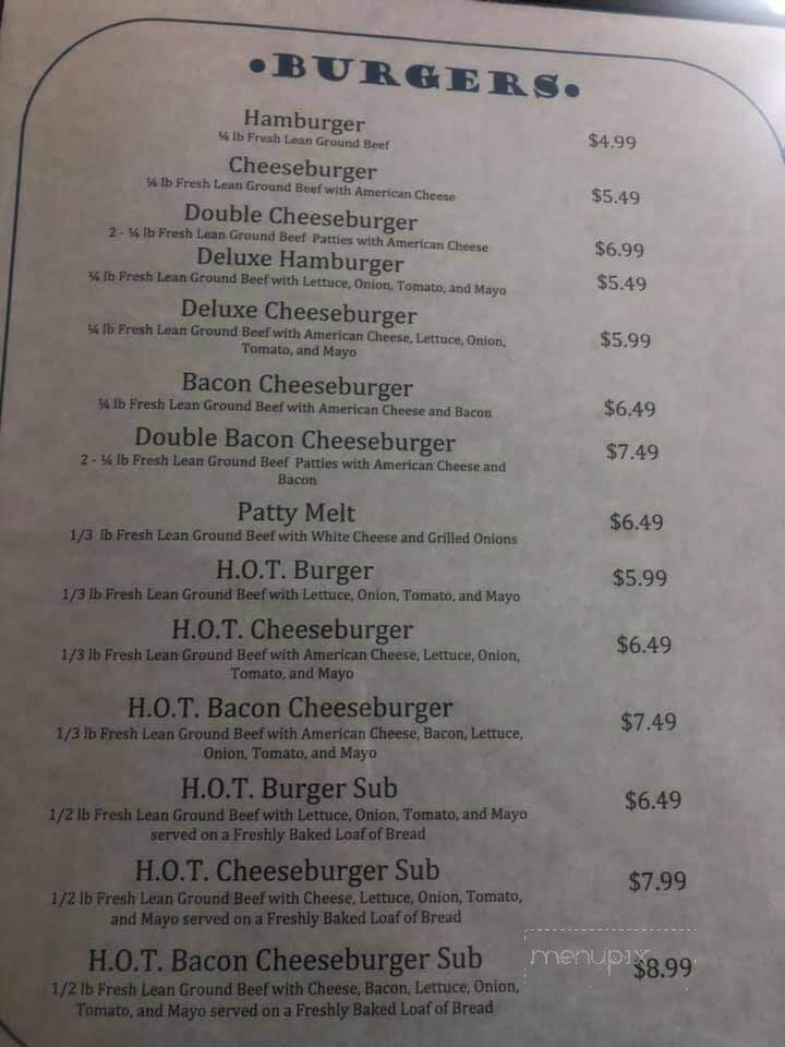 Hot Spot - Bristol, SD menu_pic