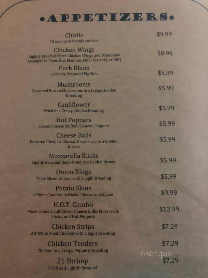 Hot Spot - Bristol, SD menu_pic