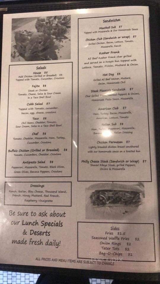 Menu of Starters in Williamson, WV 25661