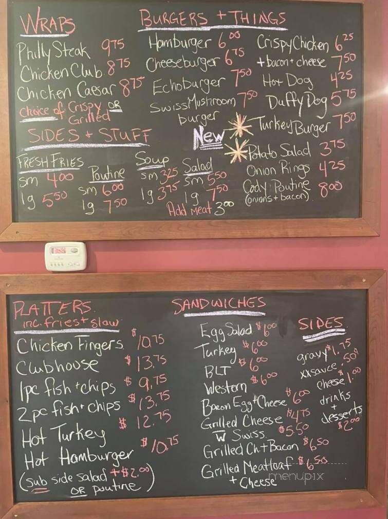Echoes Restaurant - Powassan, ON menu_pic