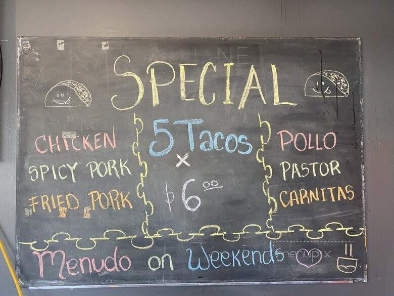 Omar's Taqueria - Lynnwood, WA menu_pic