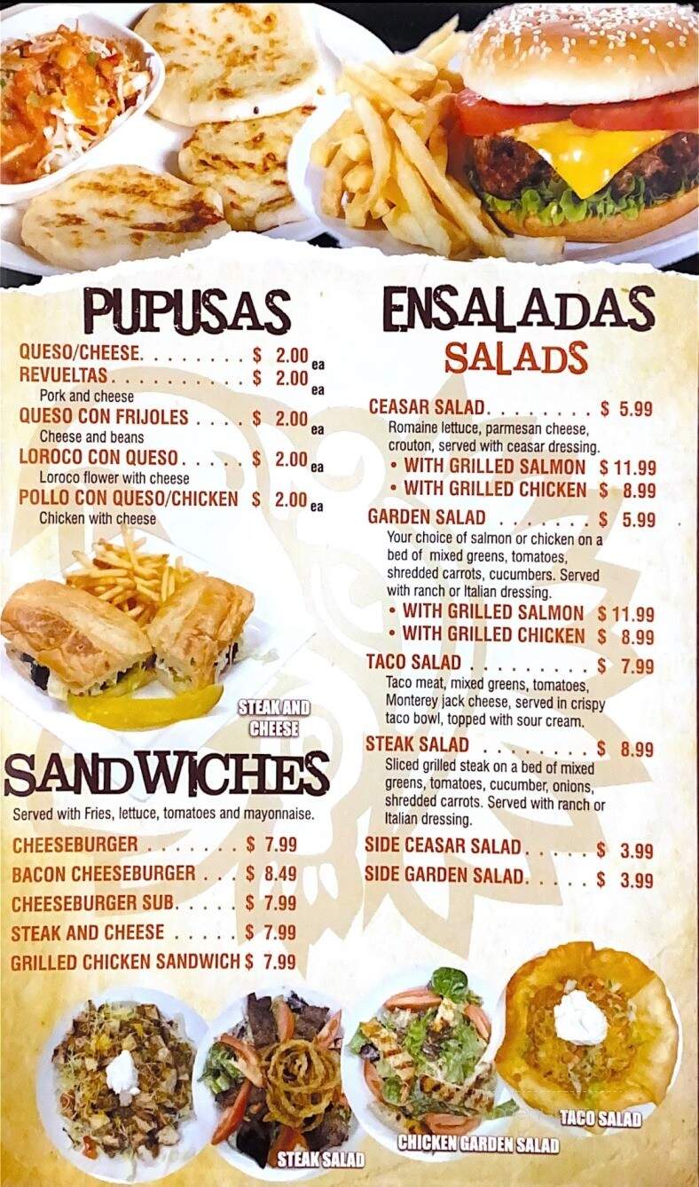 Azteca Bar and Grill - Walkersville, MD menu_pic