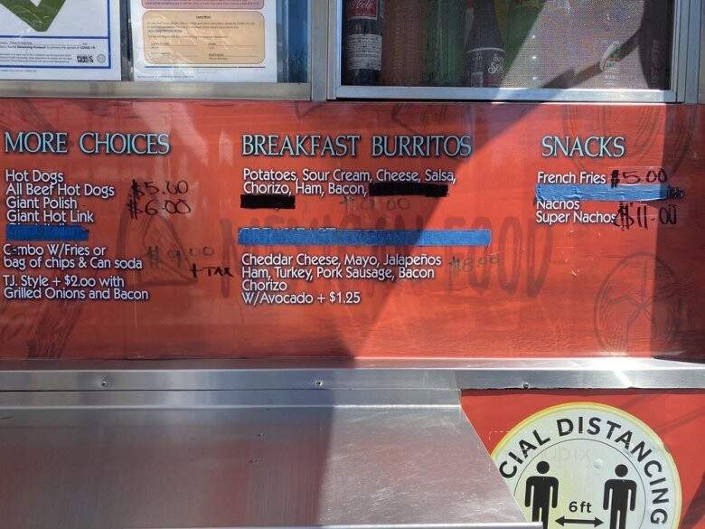 Tacos El Noa Noa - Sunnyvale, CA menu_pic