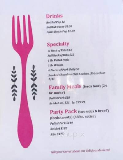 The Pink Pig - Fayetteville, WV menu_pic