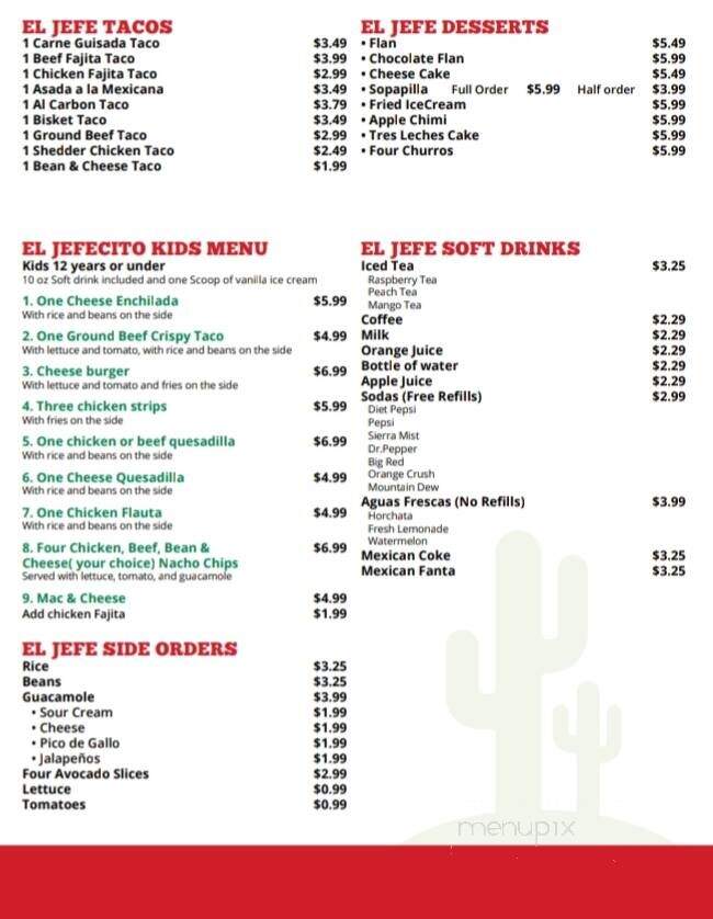 El Jefe Mexican Restaurant - San Marcos, TX