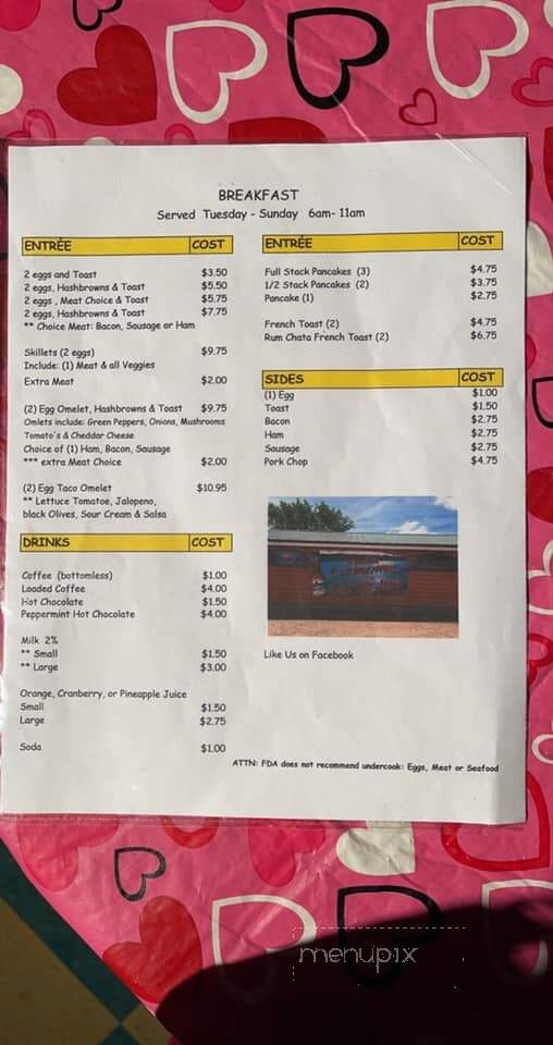 Curve Inn - Stanley, WI menu_pic