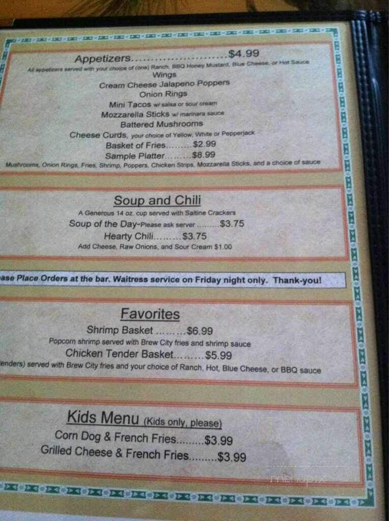 Boomba Bar - Tomahawk, WI menu_pic