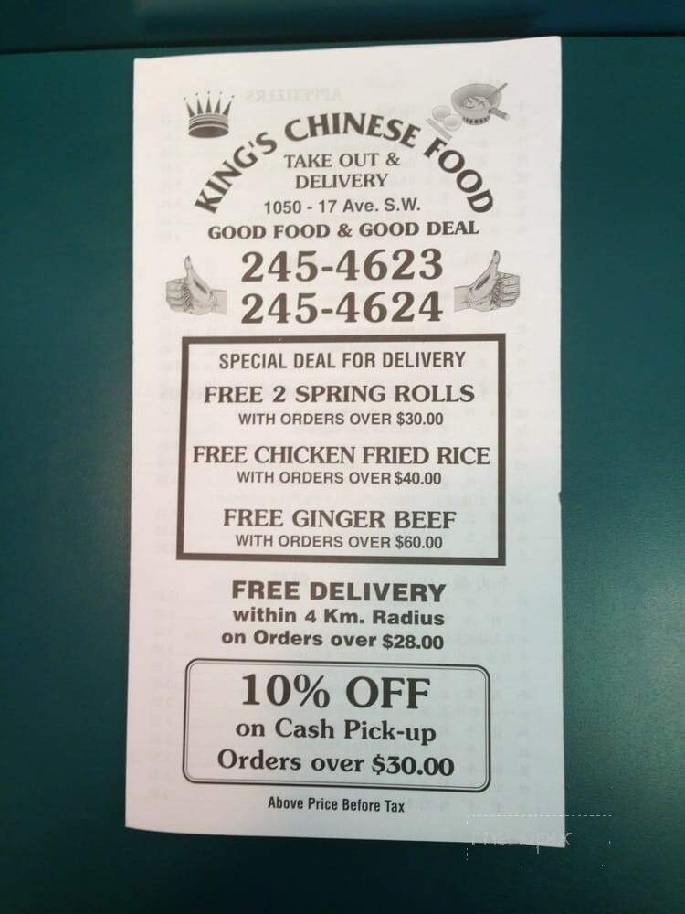 King's Chinese Food - Calgary, AB