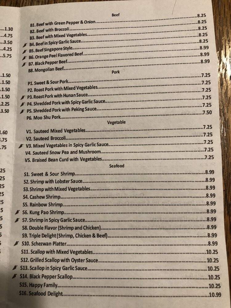 Shing Kee Chinese Restaurant - Vinita, OK menu_pic