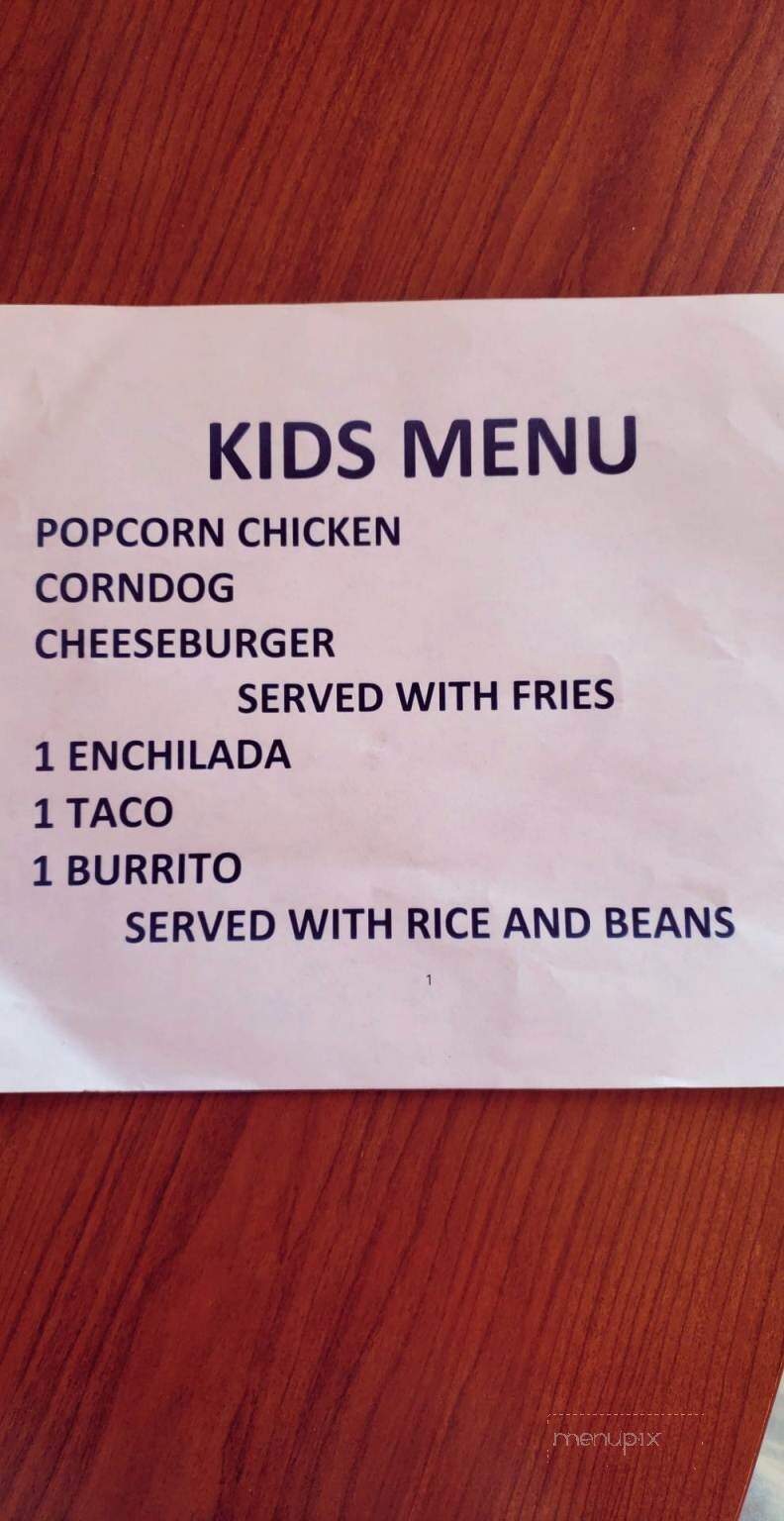 Chavas Mexican Restaurant - Yale, OK menu_pic
