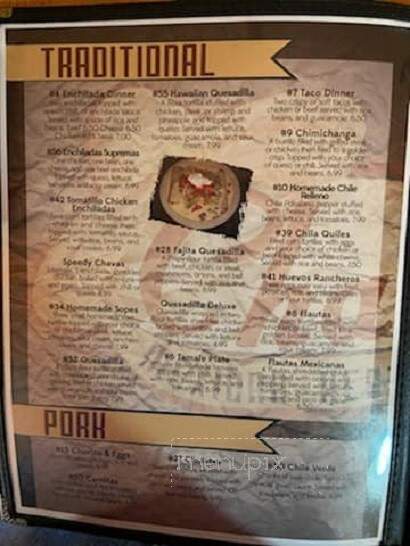 Chavas Mexican Restaurant - Yale, OK menu_pic