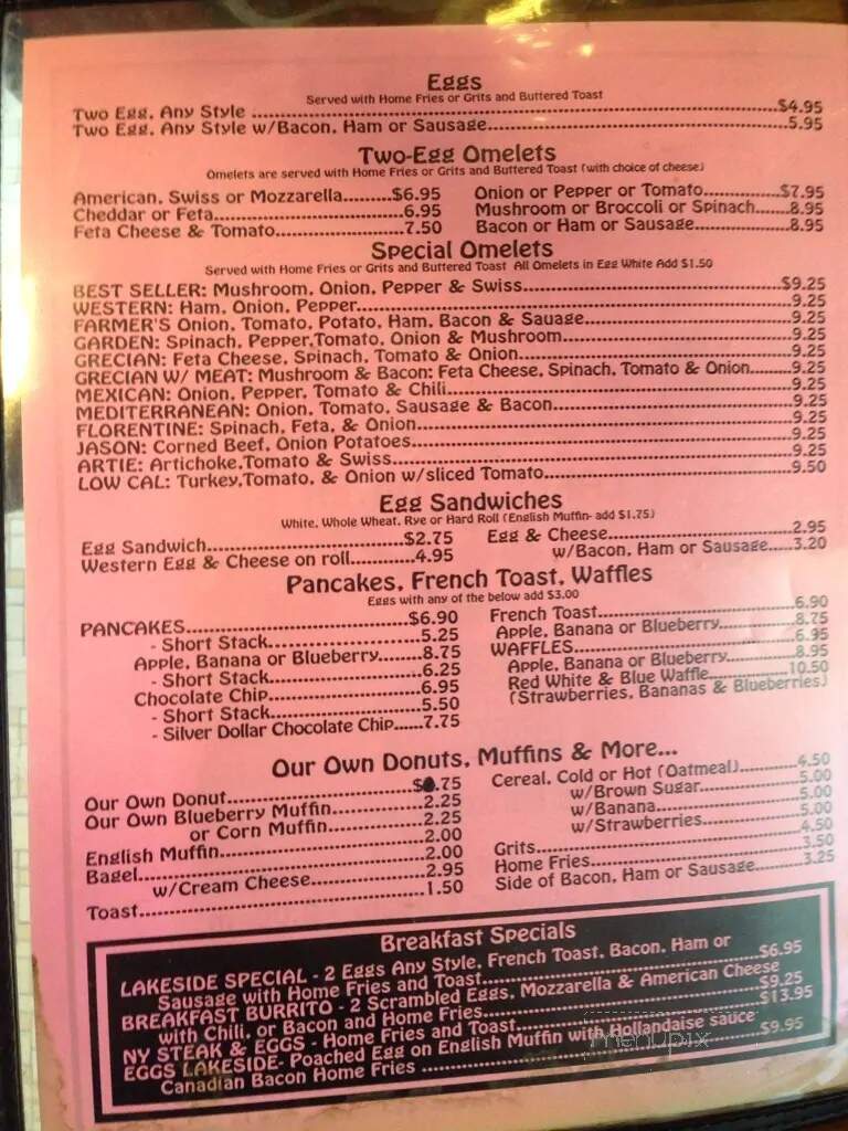 Lakeside Diner - Stamford, CT menu_pic