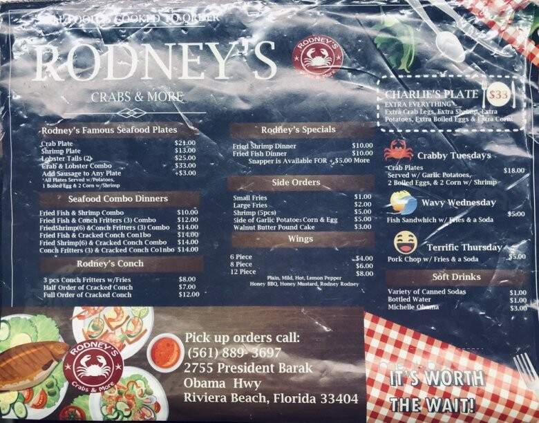 Rodney's Crabs & More - Riviera Beach, FL menu_pic