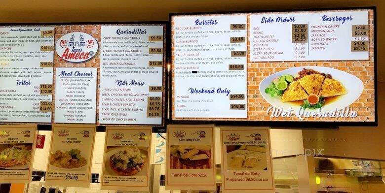 Tacos Ameca #3 - Morgan Hill, CA menu_pic