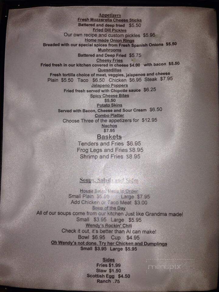 Shamrock - Addyston, OH menu_pic