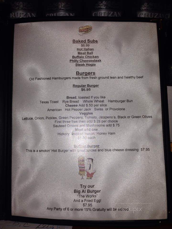 Shamrock - Addyston, OH menu_pic