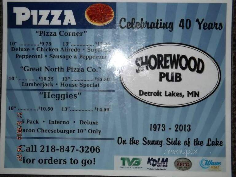 Shorewood Pub Incorporated - Detroit Lakes, MN menu_pic
