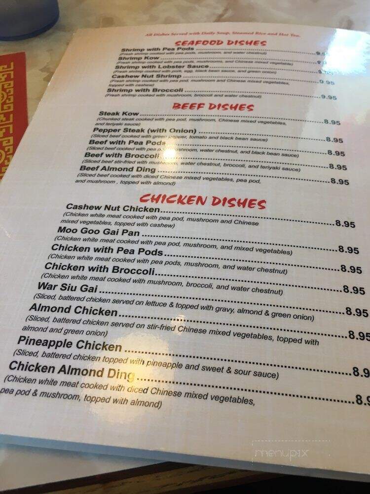 South China Restaurant - Kalamazoo, MI menu_pic