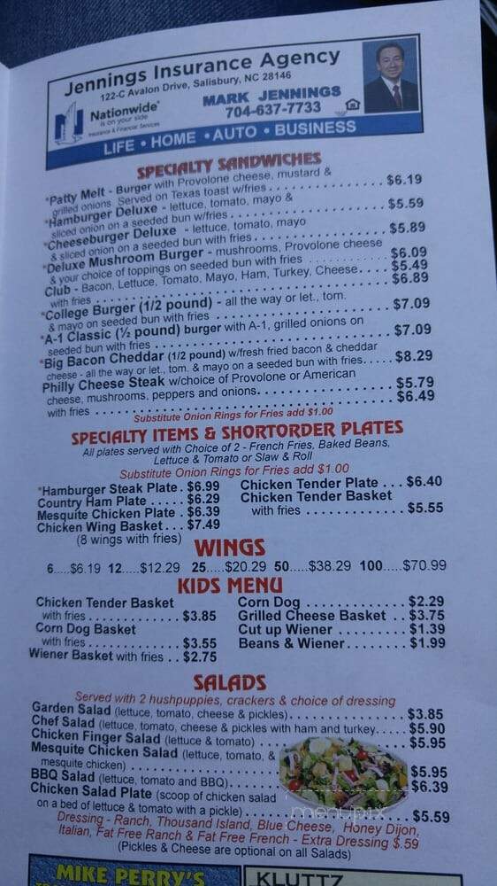 College Bar-B-Que - Salisbury, NC menu_pic