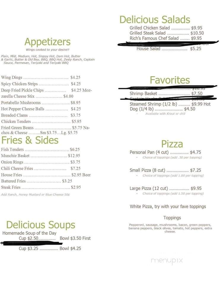 Anchor In - Addison, PA menu_pic