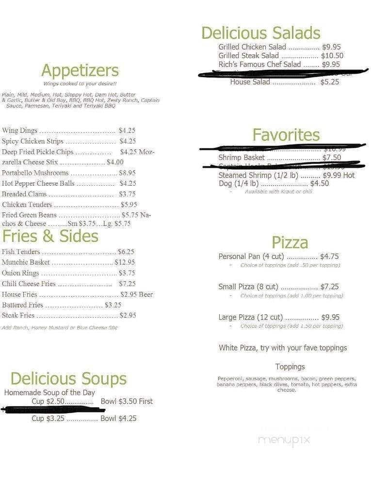 Anchor In - Addison, PA menu_pic
