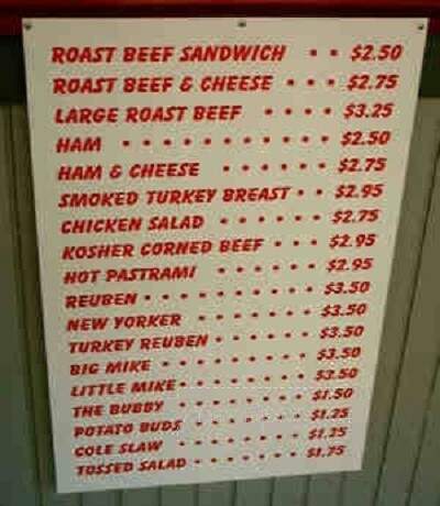 Michael's Beef House II - Wheeling, WV menu_pic