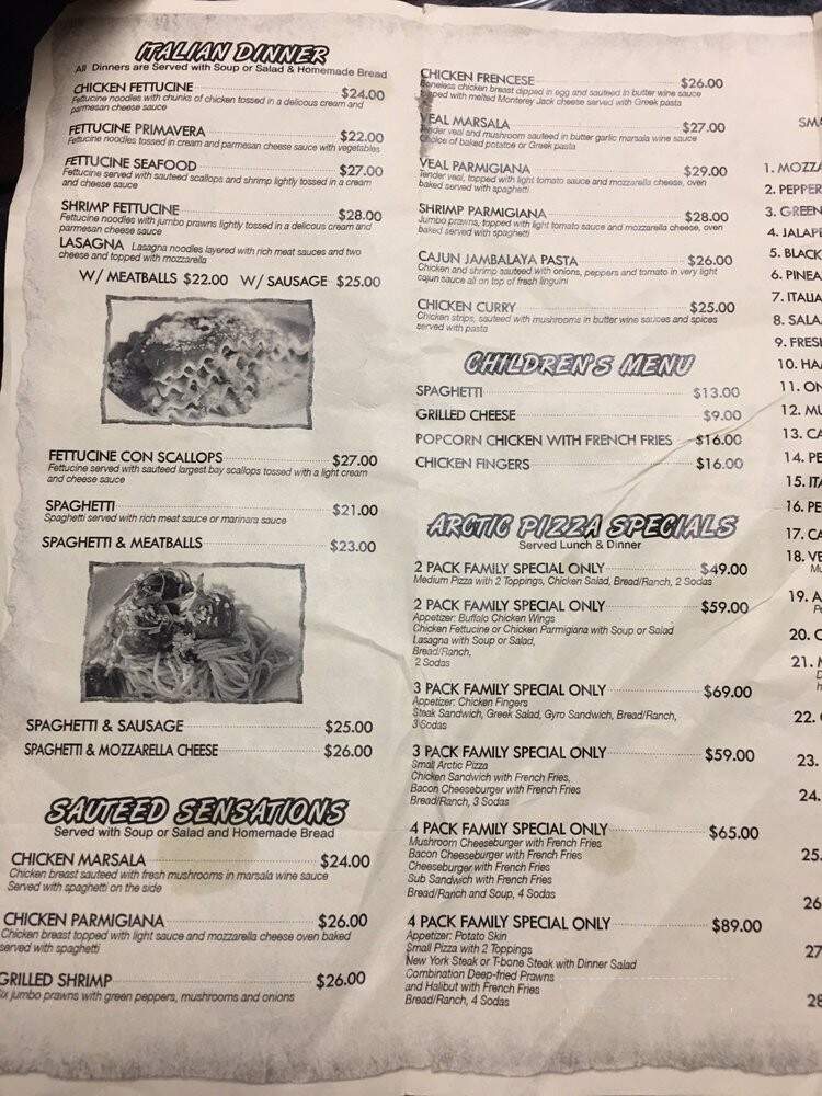 Arctic Pizza - Barrow, AK menu_pic