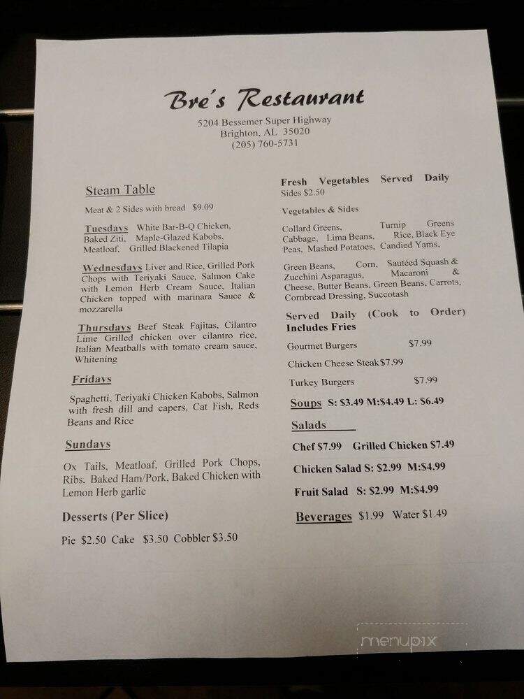 Bre's Restaurant and Catering - Brighton, AL