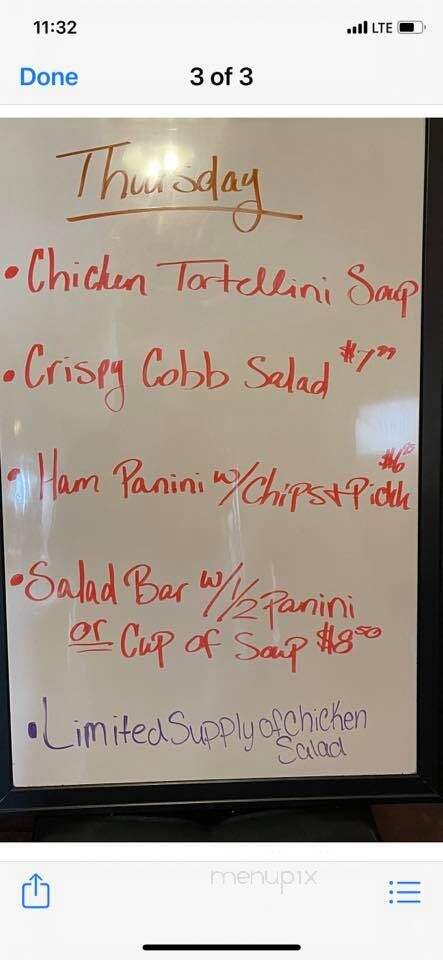 Latte' Da Coffee Shop - Tishomingo, OK menu_pic