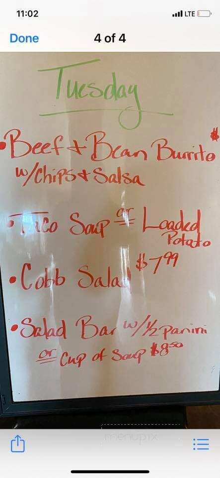 Latte' Da Coffee Shop - Tishomingo, OK menu_pic