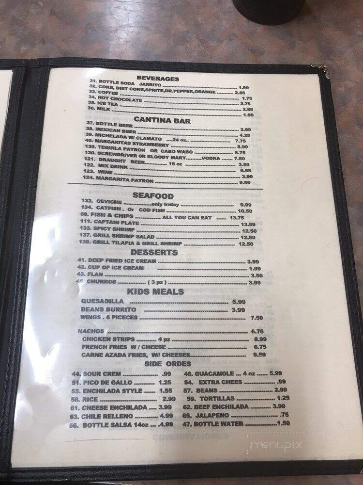 Taco Mio - Quartzsite, AZ menu_pic