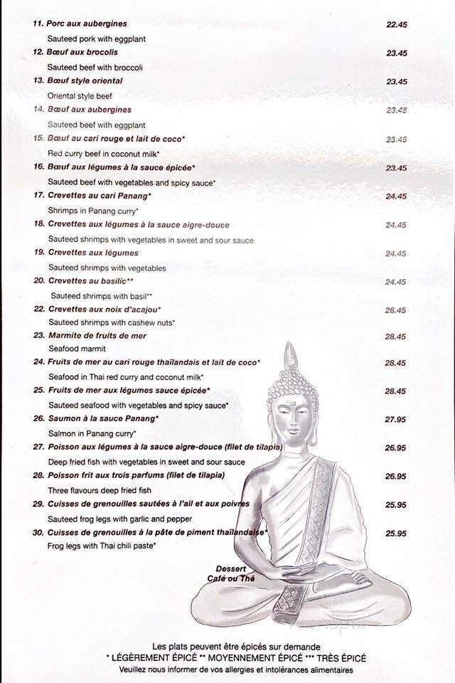 Restaurant Banlao - Quebec, QC menu_pic