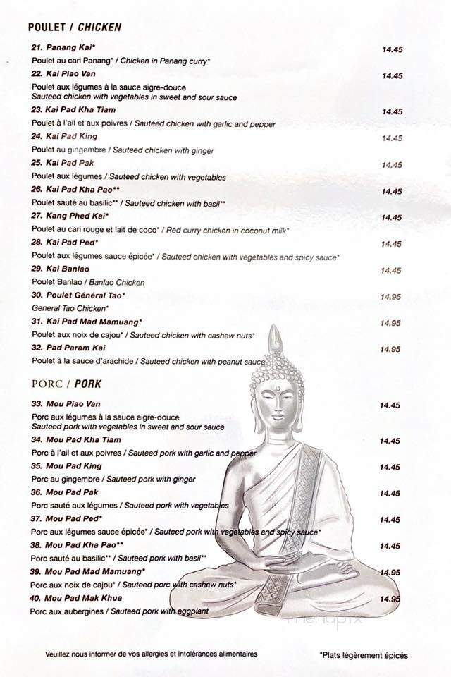 Restaurant Banlao - Quebec, QC menu_pic