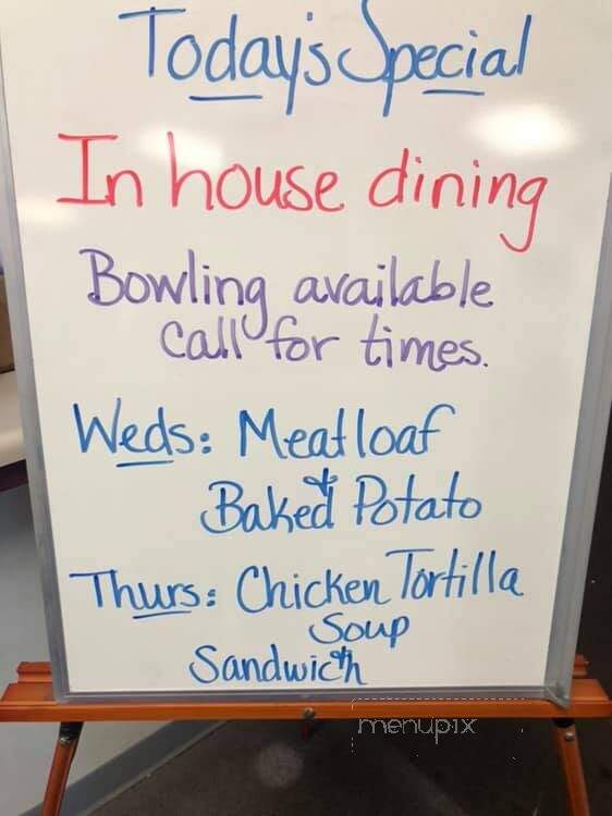 Arc Bowling Lanes - Ada, MN menu_pic