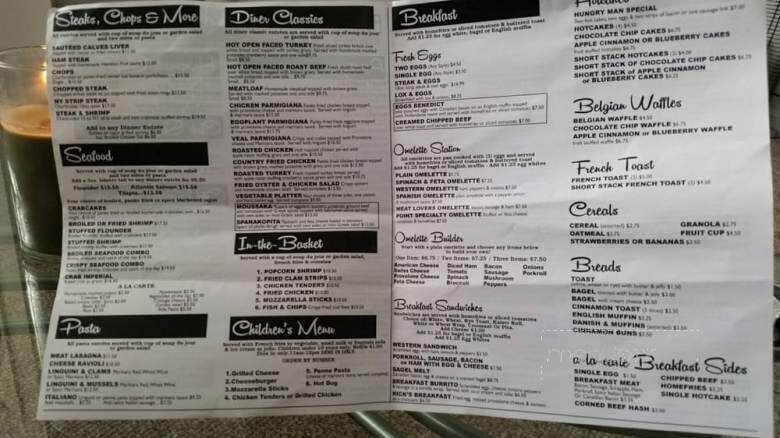 Point Diner Inc - Somers Point, NJ menu_pic