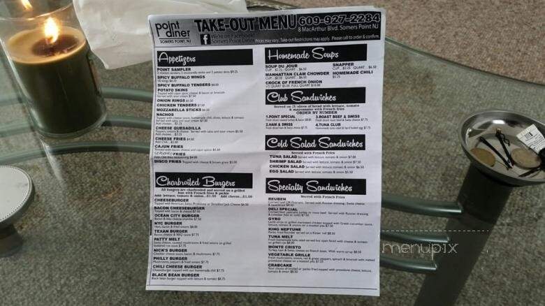 Point Diner Inc - Somers Point, NJ menu_pic