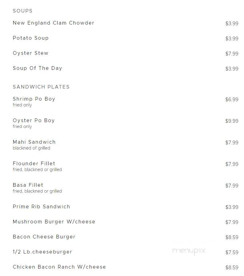 Seafood Express - Fayetteville, NC menu_pic